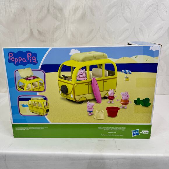 Hasbro Peppa Pig Peppa's Beach Campervan Peppa, George, Mummy & Daddy Pig 2022 - Picture 7 of 9